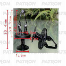 Клипса пластмассовая PATRON GM / P37-0392