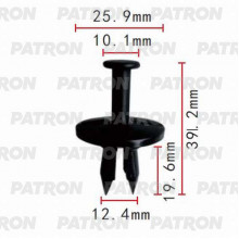 Клипса пластмассовая PATRON Daewoo, GM. 12mm / P37-0393