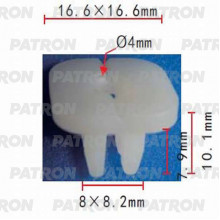 Клипса пластмассовая PATRON Acura, Honda, Hyundai, Infiniti, Kia, Mazda, Nissan / P37-0396