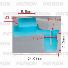 Держатель пластмассовый PATRON Ford, Mazda / P37-0401