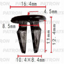 Клипса пластмассовая PATRON Hyundai, Kia / P37-0404