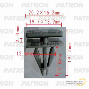 Клипса пластмассовая PATRON Chevrolet, Chrysler, Daewoo, Ford, GM, Opel / P37-0405