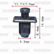 Клипса пластмассовая PATRON Infiniti, Nissan / P37-0406