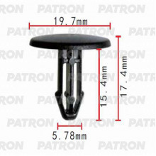 Клипса пластмассовая PATRON Acura, Honda / P37-0408