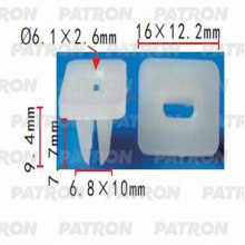 Клипса пластмассовая PATRON Isuzu, Lexus, Toyota / P37-0411