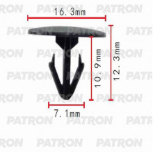 Клипса пластмассовая PATRON Lexus, Toyota / P37-0416