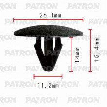 Клипса пластмассовая PATRON Hyundai, Kia / P37-0423
