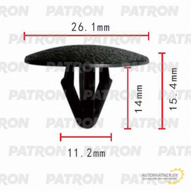 Клипса пластмассовая PATRON Hyundai, Kia / P37-0423
