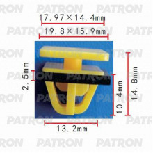 Клипса пластмассовая PATRON Hyundai, Kia / P37-0424