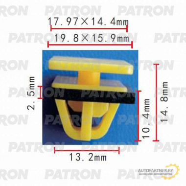 Клипса пластмассовая PATRON Hyundai, Kia / P37-0424