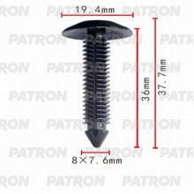 Клипса пластмассовая PATRON GM / P37-0428