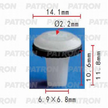 Клипса пластмассовая PATRON Acura, Honda, Lexus, Toyota / P37-0432