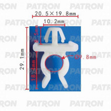 Держатель пластмассовый PATRON Infiniti, Nissan / P37-0434