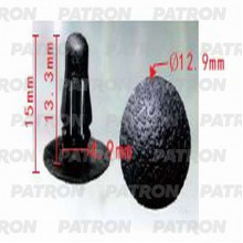Клипса пластмассовая PATRON Infiniti, Mazda, Nissan, Toyota / P37-0435