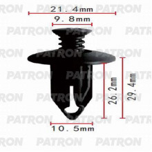 Клипса пластмассовая PATRON GM / P37-0440