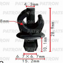 Держатель пластмассовый PATRON Audi, Seat, Skoda, Volkswagen / P37-0455