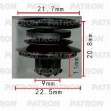 Клипса пластмассовая PATRON Audi, Seat, Skoda, Volkswagen / P37-0456