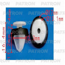 Клипса пластмассовая PATRON Audi, Seat, Skoda, Volkswagen / P37-0457