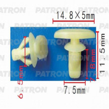 Клипса пластмассовая PATRON Mazda / P37-0465
