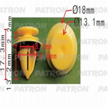 Клипса пластмассовая PATRON Замена- A000991639864. обшивки багажника MERCEDES / P37-0477