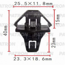 Клипса пластмассовая PATRON Acura, Honda / P37-0480