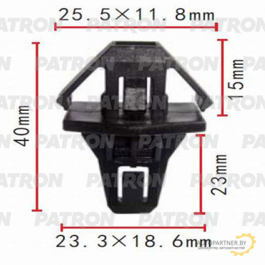 Клипса пластмассовая PATRON Acura, Honda / P37-0480