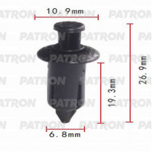 Клипса пластмассовая PATRON Chevrolet, Chrysler, Daewoo, Ford, GM, Lexus, Mitsubishi, Opel, Toyota / P37-0481