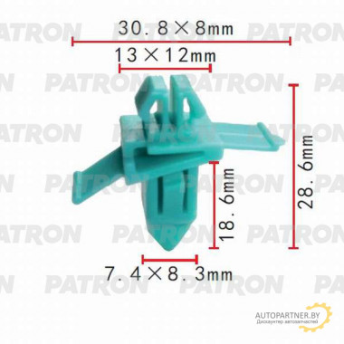 Клипса пластмассовая PATRON Lexus, Toyota / P37-0490