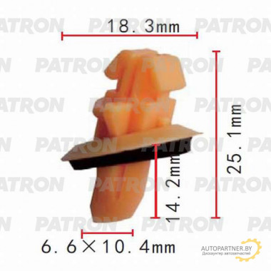 Клипса пластмассовая PATRON Lexus, Toyota / P37-0491