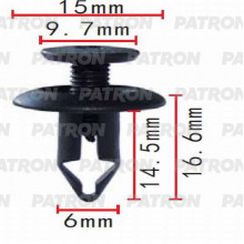 Клипса пластмассовая PATRON Mitsubishi / P37-0492