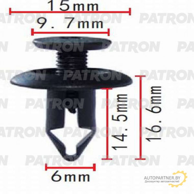 Клипса пластмассовая PATRON Mitsubishi / P37-0492