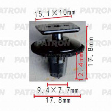 Клипса пластмассовая PATRON Infiniti, Nissan / P37-0496