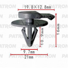 Клипса пластмассовая PATRON BMW / P37-0497