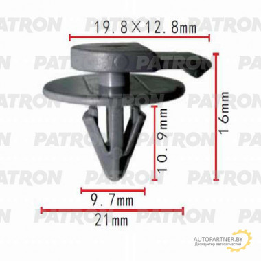 Клипса пластмассовая PATRON BMW / P37-0497