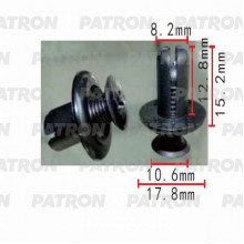 Клипса пластмассовая PATRON GM, Hyundai, Kia / P37-0502