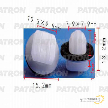 Клипса пластмассовая PATRON Acura,Honda,Lexus,Toyota / P37-0507