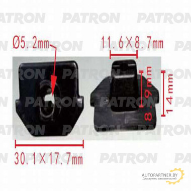 Клипса пластмассовая PATRON Lexus, Toyota / P37-0510