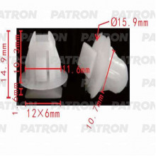 Клипса пластмассовая PATRON Infiniti, Nissan / P37-0512