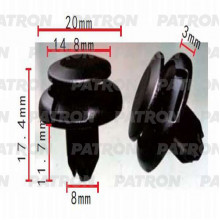 Клипса пластмассовая PATRON Lexus, Toyota / P37-0513