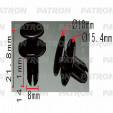 Клипса пластмассовая PATRON Hyundai, Kia / P37-0516