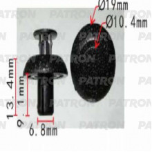 Клипса пластмассовая PATRON Toyota нажимная, распорная / P37-0525