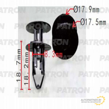 Клипса пластмассовая PATRON Renault / P37-0528