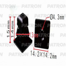 Клипса пластмассовая PATRON Acura, Honda / P37-0530