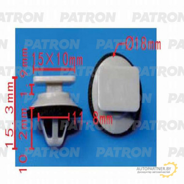 Клипса пластмассовая PATRON Mazda, / P37-0535