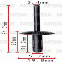 Клипса пластмассовая PATRON Renault, / P37-0536