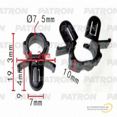Зажим пластиковый PATRON Hyundai,Kia / P37-0537