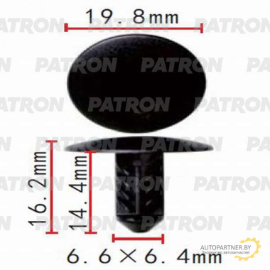 Клипса пластмассовая PATRON Infiniti,Nissan, Renault / P37-0540