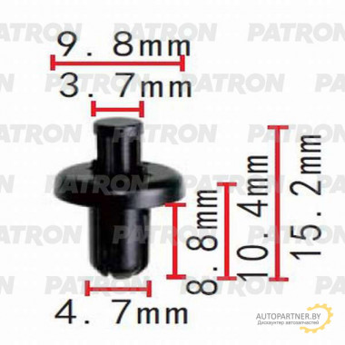 Клипса пластмассовая PATRON Subaru, / P37-0544