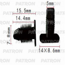 Клипса пластмассовая PATRON BMW / P37-0562