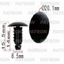 Клипса пластмассовая PATRON (черная)FIAT , ALFA ROMEO , LANCIA , IVECO / P37-0564